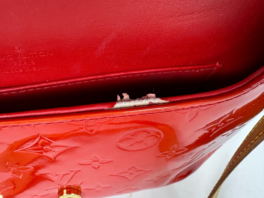 Louis Vuitton Monogram Vernis Thompson Street Shoulder Bag Red 10.5W X 8.5H - See Photos For Cosmetic Issues [Photo 6]