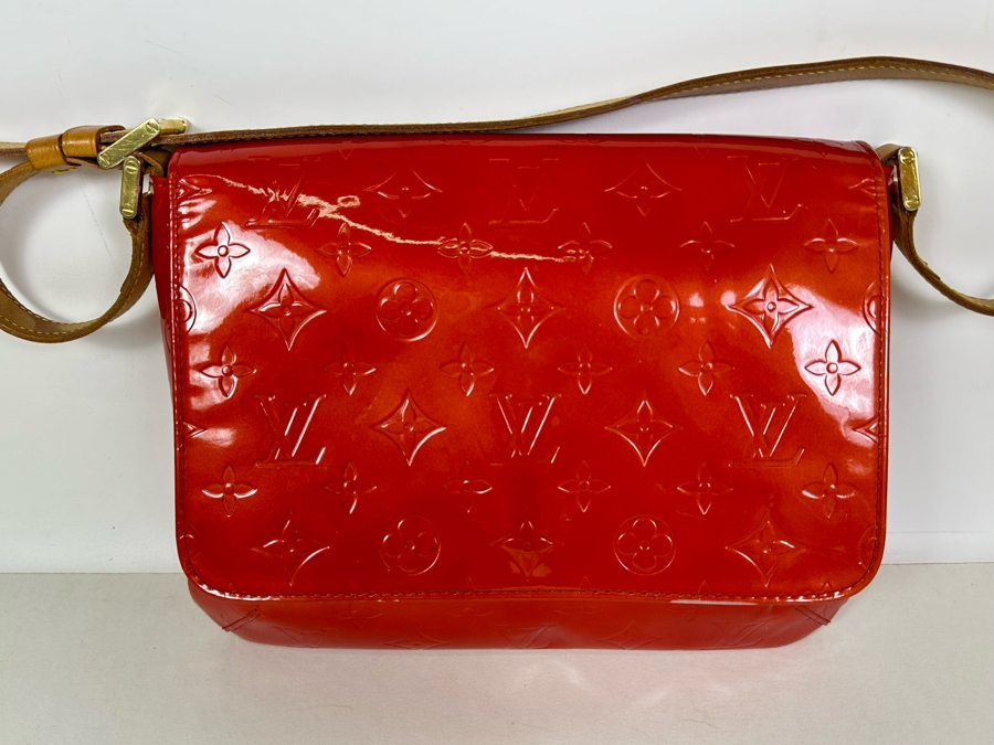 Louis Vuitton Monogram Vernis Thompson Street Shoulder Bag Red 10.5W X 8.5H - See Photos For Cosmetic Issues [Photo 2]