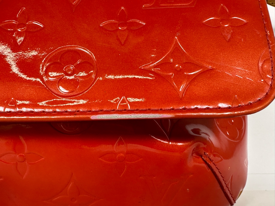 Louis Vuitton Monogram Vernis Thompson Street Shoulder Bag Red 10.5W X 8.5H - See Photos For Cosmetic Issues [Photo 4]