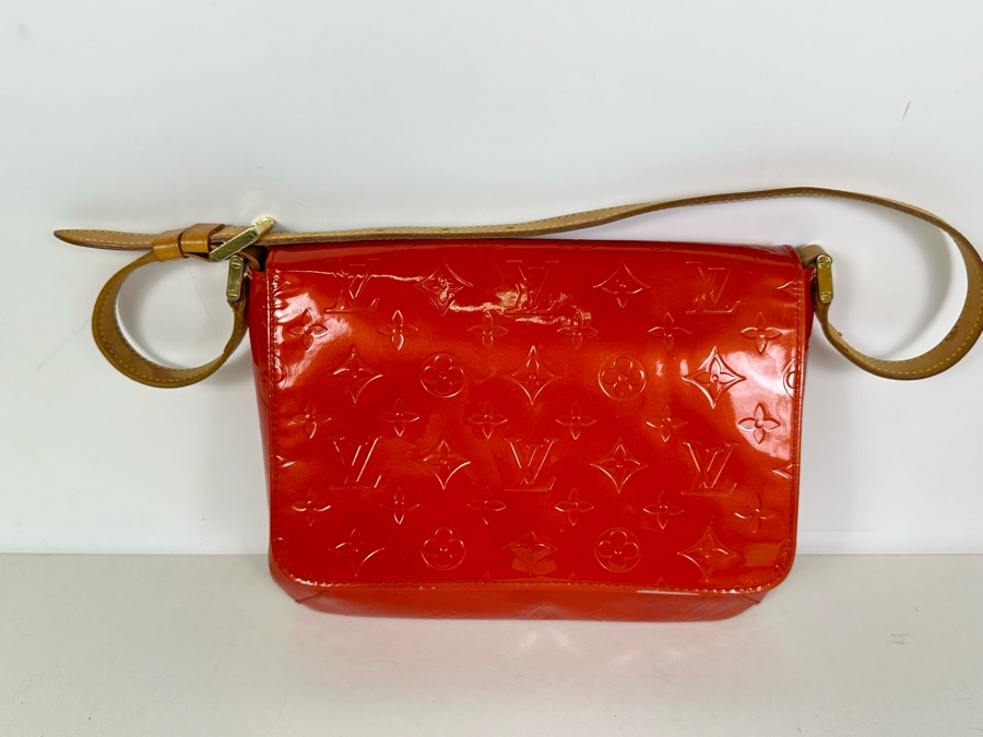 Louis Vuitton Monogram Vernis Thompson Street Shoulder Bag Red 10.5W X 8.5H - See Photos For Cosmetic Issues [Photo 3]