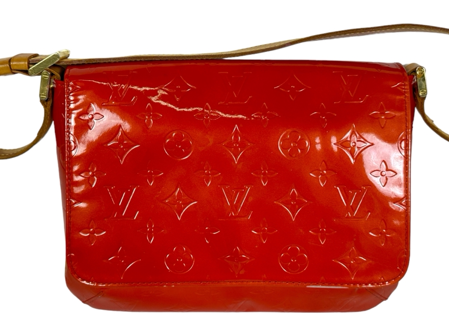 Louis Vuitton Monogram Vernis Thompson Street Shoulder Bag Red 10.5W X 8.5H - See Photos For Cosmetic Issues [Photo 1]