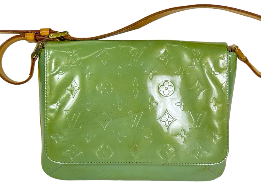 Louis Vuitton Monogram Vernis Thompson Street Shoulder Bag Green 10.5W X 8.5H - See Photos For Cosmetic Issues [Photo 1]