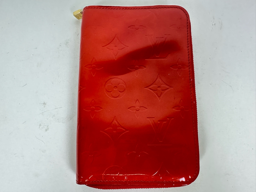 Louis Vuitton Monogram Vernis Eldridge Wallet Red 7W X 4.5H - See Photos For Cosmetic Issues [Photo 2]