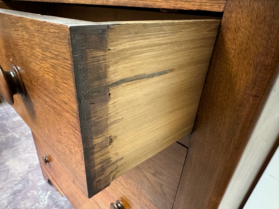 JUST ADDED - Antique Wooden 4-Drawer Chest Of Drawers Dresser 43W X 19D X 43H [Photo 5]