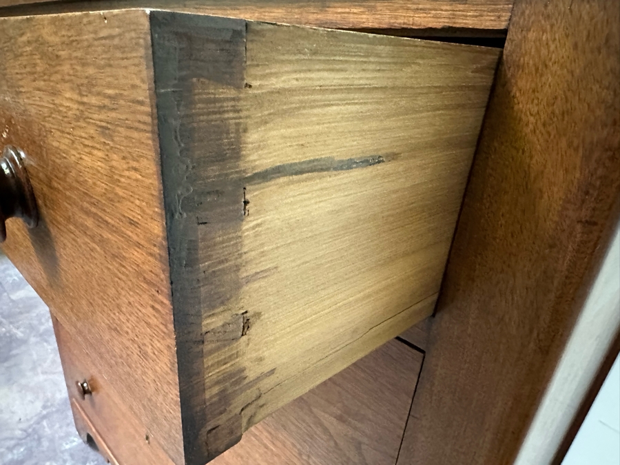 JUST ADDED - Antique Wooden 4-Drawer Chest Of Drawers Dresser 43W X 19D X 43H [Photo 4]