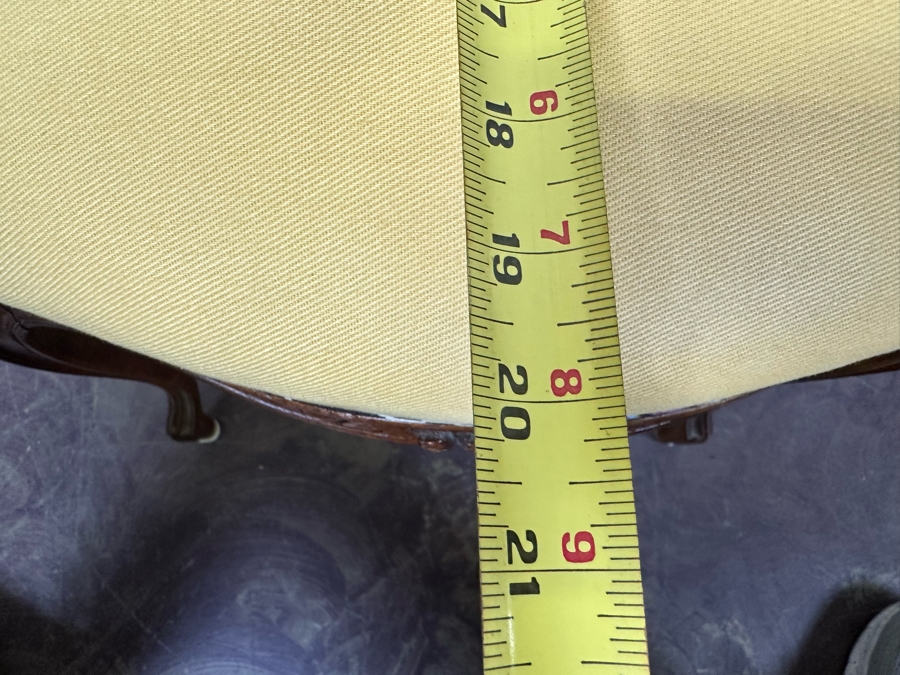 JUST ADDED - Pair Of Carved Wooden Side Accent Chairs 19.5W X 20D X 34H [Photo 9]