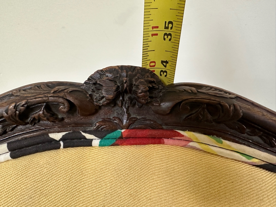 JUST ADDED - Pair Of Carved Wooden Side Accent Chairs 19.5W X 20D X 34H [Photo 10]