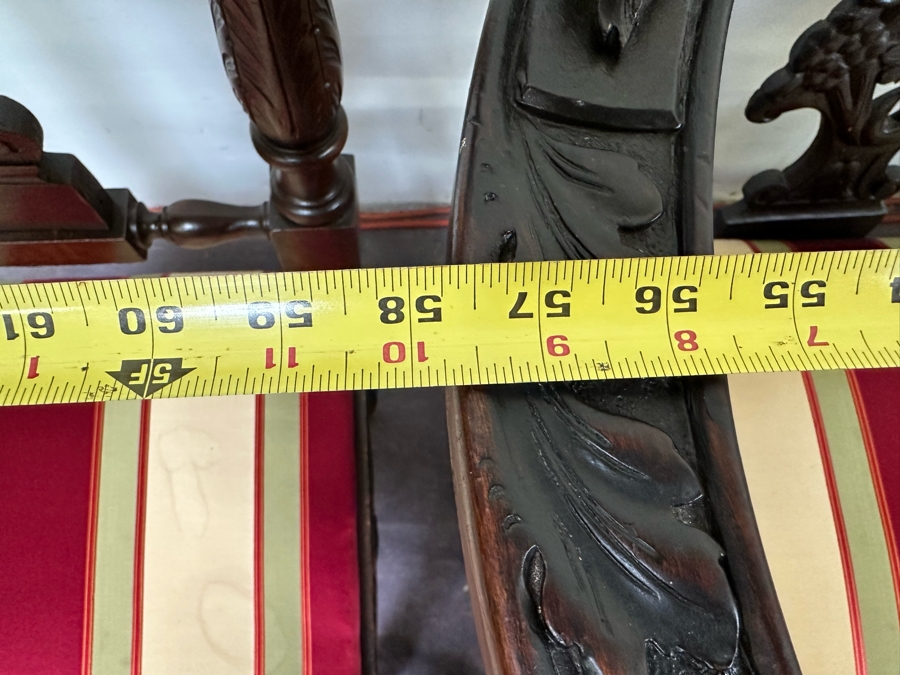 Italian Renaissance Revival Carved Wooden Settee Sofa 58W X 24D, Corner Chair 27W And Side Chair [Photo 34]