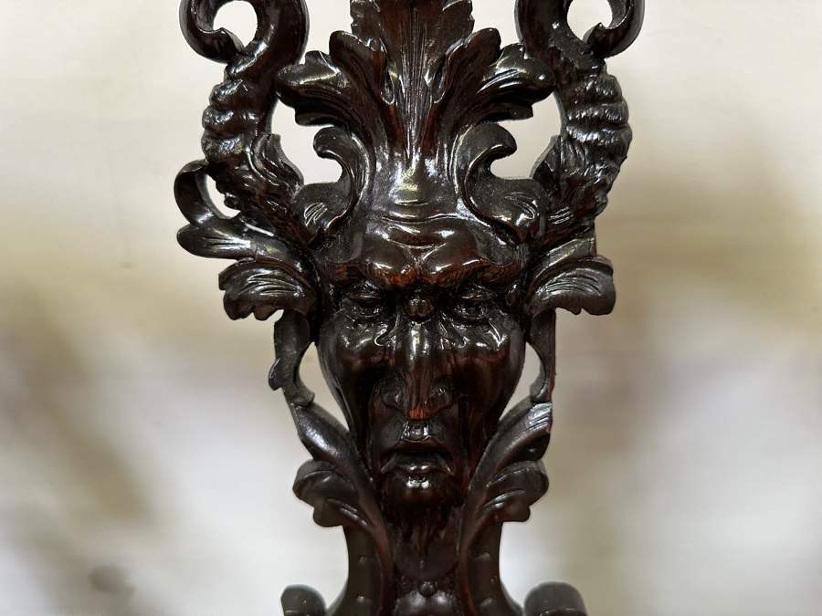 Italian Renaissance Revival Carved Wooden Settee Sofa 58W X 24D, Corner Chair 27W And Side Chair [Photo 6]