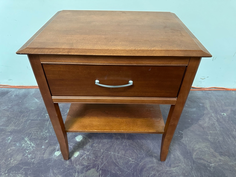 JUST ADDED - Wooden Nightstand With Drawer 24W X 20D [Photo 2]