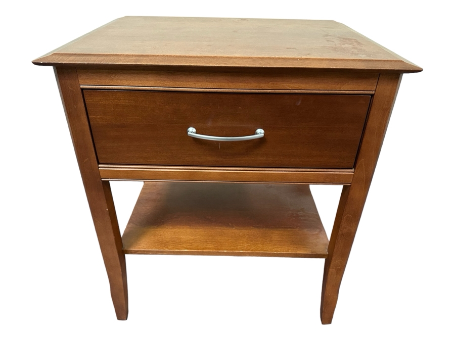 JUST ADDED - Wooden Nightstand With Drawer 24W X 20D