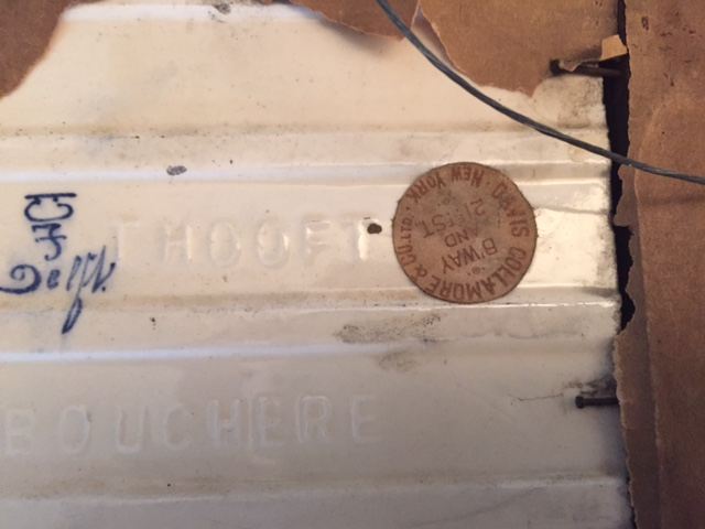 Pair of Vintage Delft Holland Blue & White Tile Signed Paintings [Photo 4]