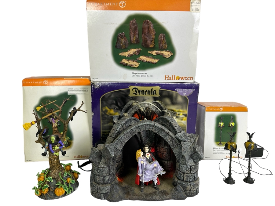 Department 56 Halloween Decorations Dracula, Witch Crash & Bat Lights [Photo 1]