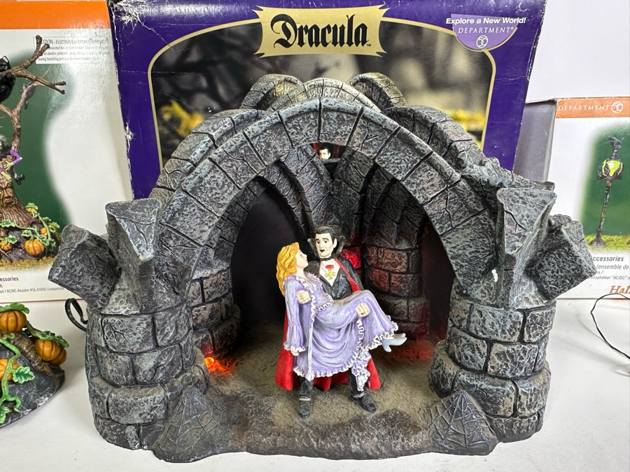 Department 56 Halloween Decorations Dracula, Witch Crash & Bat Lights [Photo 2]