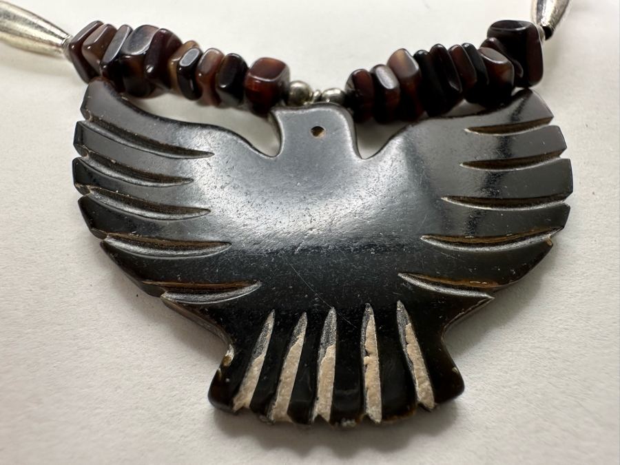 Carved Bird Pendant 18' Necklace [Photo 4]