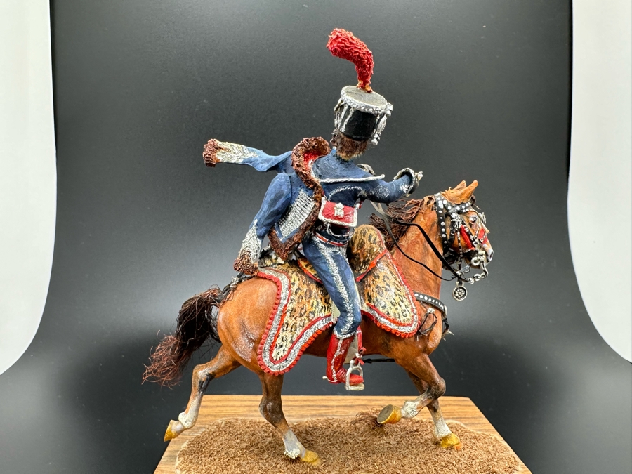 Hand Painted Historex Plastic Miniature Military Figurine Col. I. Hussar Toy Soldier On Horse By Dr. David D. Michaels 4W X 3D X 4H [Photo 10]