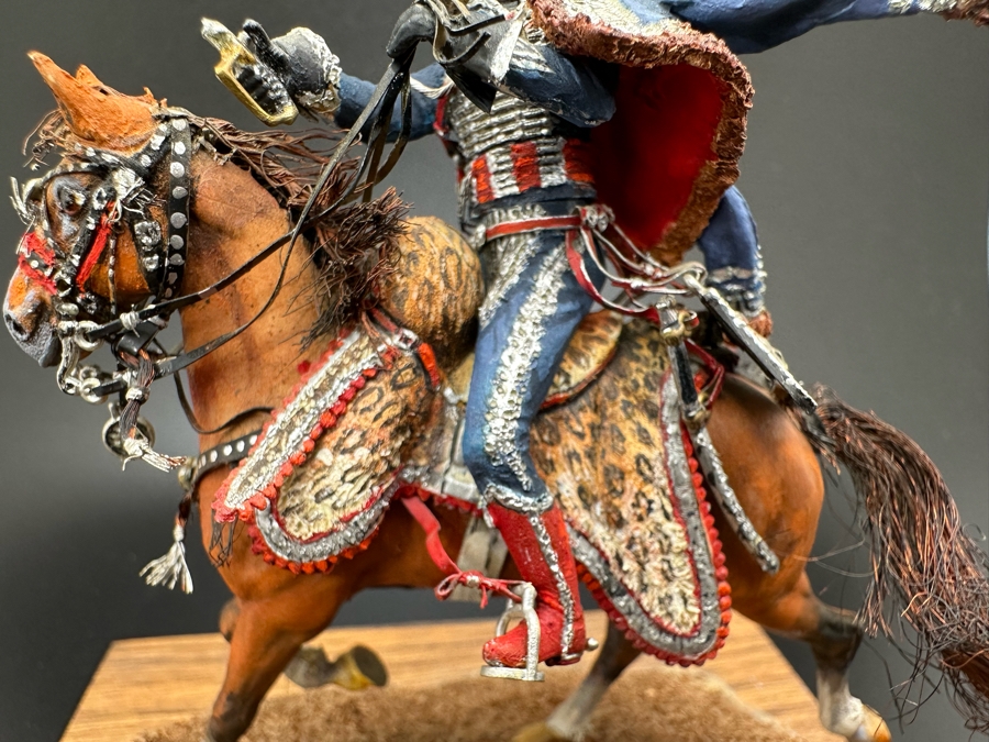 Hand Painted Historex Plastic Miniature Military Figurine Col. I. Hussar Toy Soldier On Horse By Dr. David D. Michaels 4W X 3D X 4H [Photo 4]