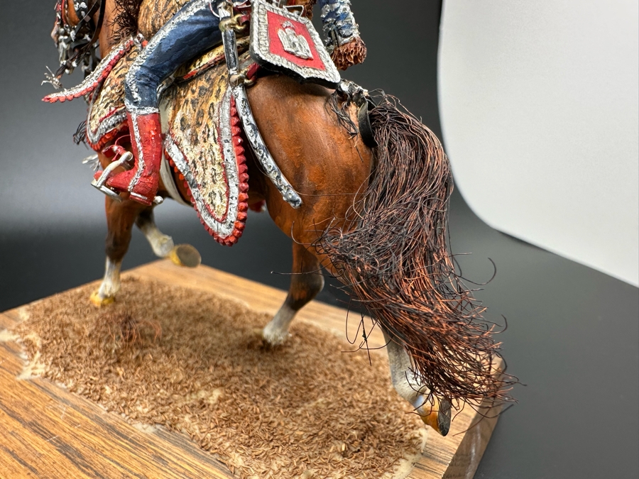 Hand Painted Historex Plastic Miniature Military Figurine Col. I. Hussar Toy Soldier On Horse By Dr. David D. Michaels 4W X 3D X 4H [Photo 8]