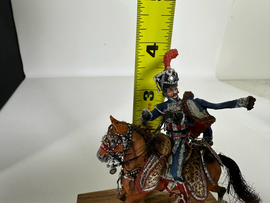 Hand Painted Historex Plastic Miniature Military Figurine Col. I. Hussar Toy Soldier On Horse By Dr. David D. Michaels 4W X 3D X 4H [Photo 17]