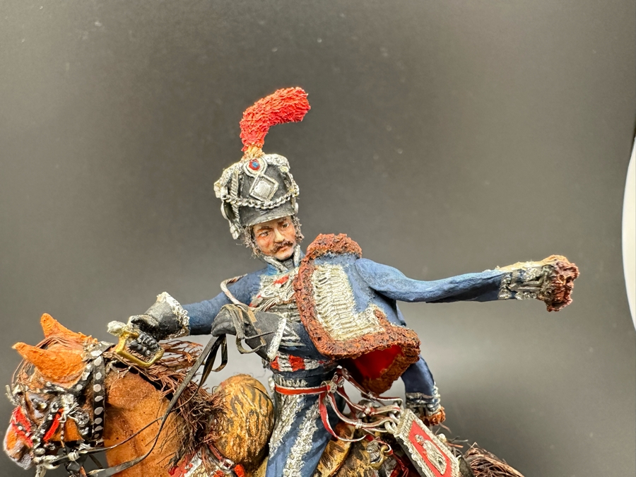 Hand Painted Historex Plastic Miniature Military Figurine Col. I. Hussar Toy Soldier On Horse By Dr. David D. Michaels 4W X 3D X 4H [Photo 5]