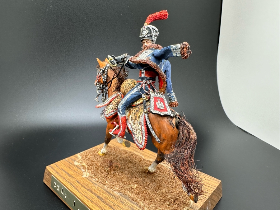 Hand Painted Historex Plastic Miniature Military Figurine Col. I. Hussar Toy Soldier On Horse By Dr. David D. Michaels 4W X 3D X 4H [Photo 7]