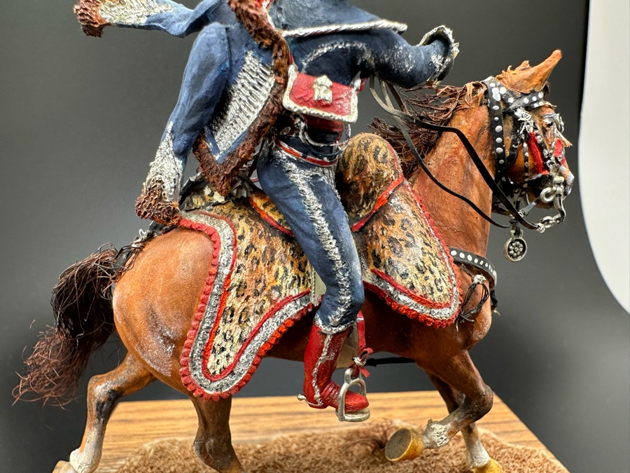 Hand Painted Historex Plastic Miniature Military Figurine Col. I. Hussar Toy Soldier On Horse By Dr. David D. Michaels 4W X 3D X 4H [Photo 11]