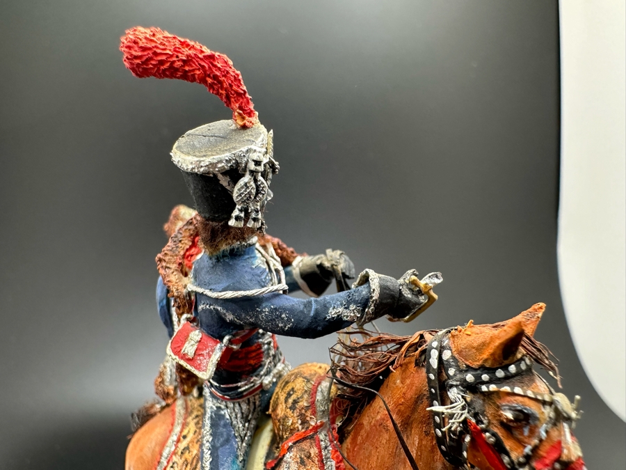 Hand Painted Historex Plastic Miniature Military Figurine Col. I. Hussar Toy Soldier On Horse By Dr. David D. Michaels 4W X 3D X 4H [Photo 14]