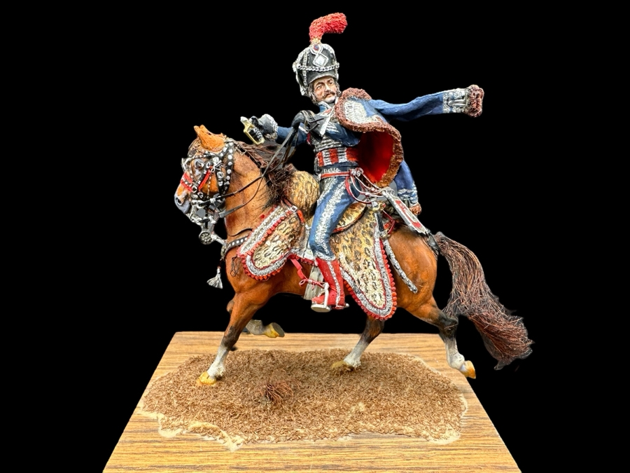 Hand Painted Historex Plastic Miniature Military Figurine Col. I. Hussar Toy Soldier On Horse By Dr. David D. Michaels 4W X 3D X 4H [Photo 2]