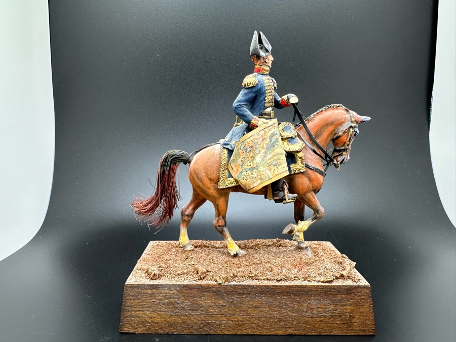 Hand Painted Historex Plastic Miniature Military Figurine Toy Soldier On Horse By Dr. David D. Michaels 4W X 3D X 4H [Photo 3]