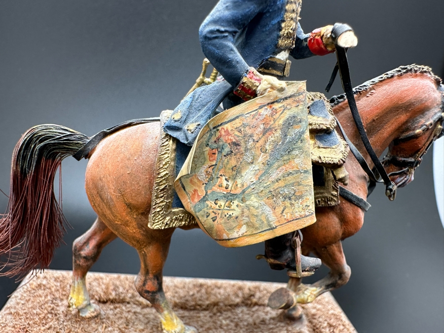 Hand Painted Historex Plastic Miniature Military Figurine Toy Soldier On Horse By Dr. David D. Michaels 4W X 3D X 4H [Photo 4]