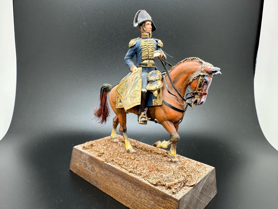 Hand Painted Historex Plastic Miniature Military Figurine Toy Soldier On Horse By Dr. David D. Michaels 4W X 3D X 4H [Photo 5]