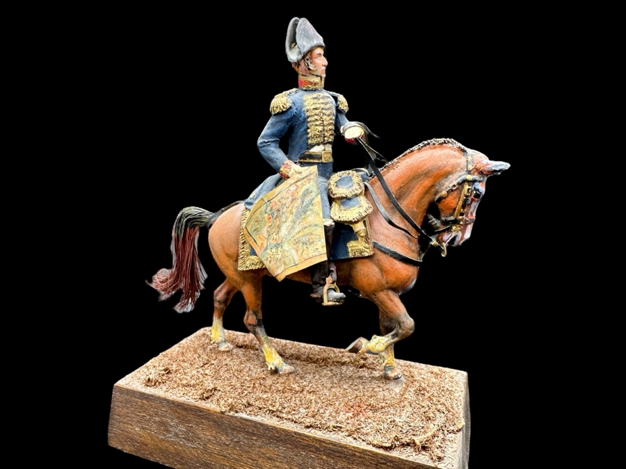 Hand Painted Historex Plastic Miniature Military Figurine Toy Soldier On Horse By Dr. David D. Michaels 4W X 3D X 4H [Photo 2]