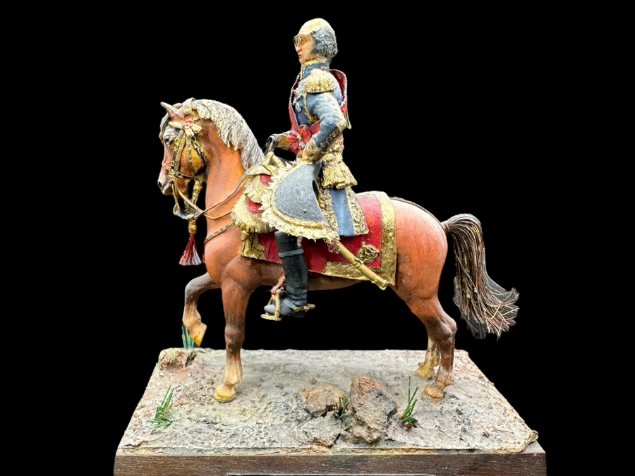 Hand Painted Historex Plastic Miniature Military Figurine Davout Toy Soldier On Horse By Dr. David D. Michaels 4W X 3D X 4H [Photo 3]