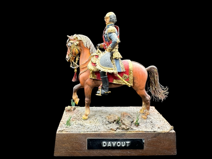 Hand Painted Historex Plastic Miniature Military Figurine Davout Toy Soldier On Horse By Dr. David D. Michaels 4W X 3D X 4H