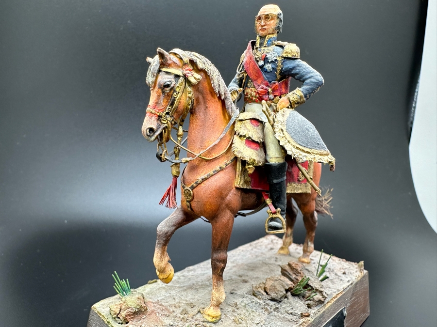 Hand Painted Historex Plastic Miniature Military Figurine Davout Toy Soldier On Horse By Dr. David D. Michaels 4W X 3D X 4H [Photo 4]