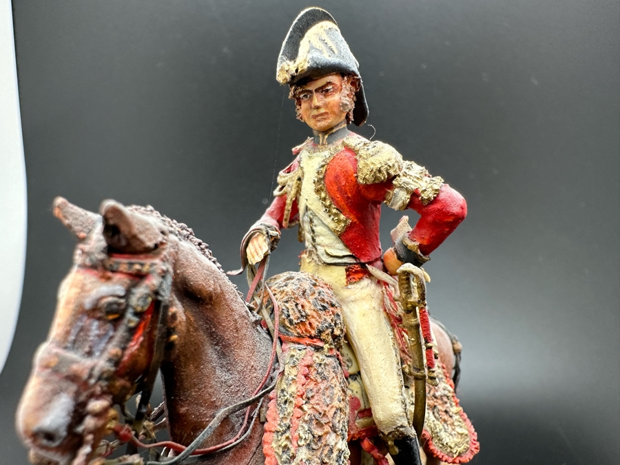 Hand Painted Historex Plastic Miniature Military Figurine A.D.C. To Berthier Toy Soldier On Horse By Dr. David D. Michaels 4W X 3D X 4.5H [Photo 5]