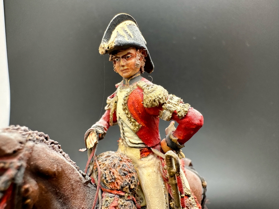 Hand Painted Historex Plastic Miniature Military Figurine A.D.C. To Berthier Toy Soldier On Horse By Dr. David D. Michaels 4W X 3D X 4.5H [Photo 6]