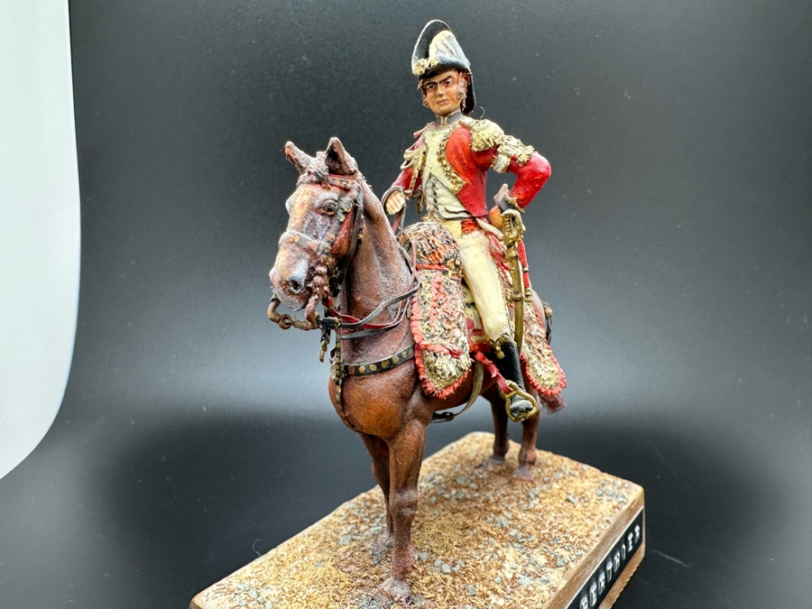 Hand Painted Historex Plastic Miniature Military Figurine A.D.C. To Berthier Toy Soldier On Horse By Dr. David D. Michaels 4W X 3D X 4.5H [Photo 4]