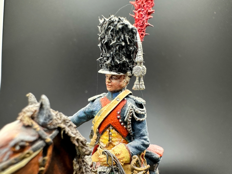 Hand Painted Historex Plastic Miniature Military Figurine Toy Soldier On Horse By Dr. David D. Michaels 4W X 3D X 4.5H [Photo 7]