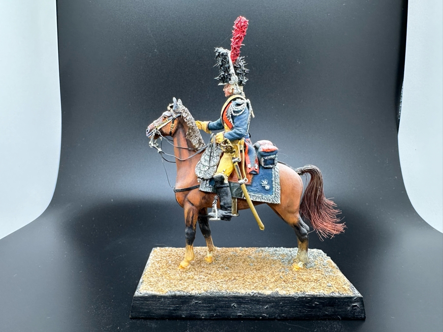 Hand Painted Historex Plastic Miniature Military Figurine Toy Soldier On Horse By Dr. David D. Michaels 4W X 3D X 4.5H [Photo 2]