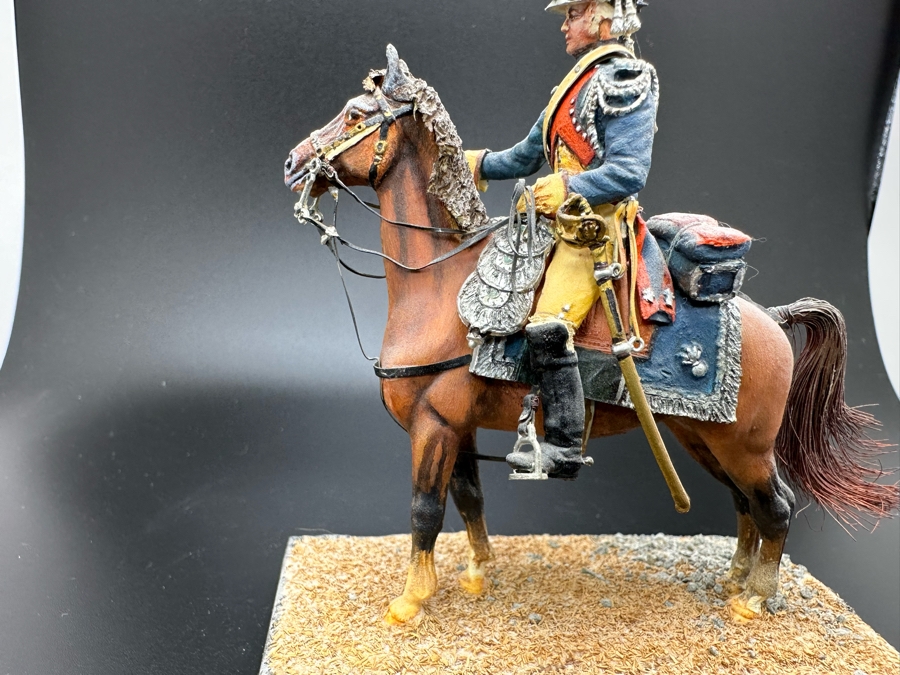 Hand Painted Historex Plastic Miniature Military Figurine Toy Soldier On Horse By Dr. David D. Michaels 4W X 3D X 4.5H [Photo 3]