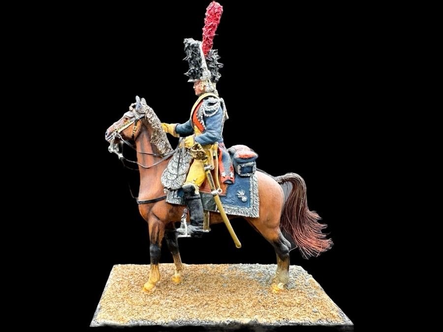 Hand Painted Historex Plastic Miniature Military Figurine Toy Soldier On Horse By Dr. David D. Michaels 4W X 3D X 4.5H
