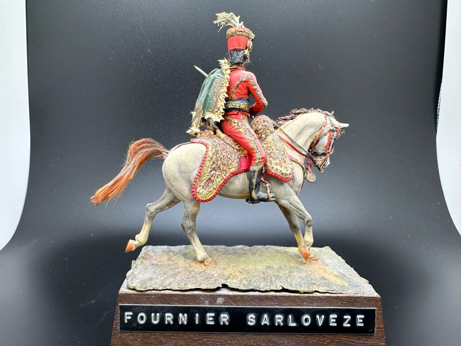 Hand Painted Historex Plastic Miniature Military Figurine Fournier Sarloveze Toy Soldier On Horse By Dr. David D. Michaels 4W X 3D X 4.5H [Photo 6]