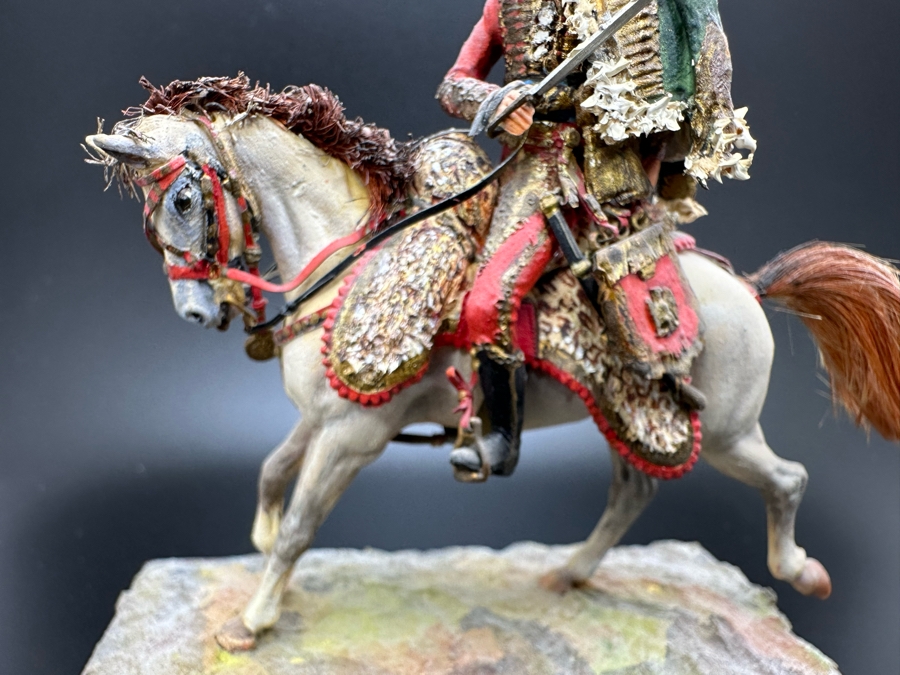 Hand Painted Historex Plastic Miniature Military Figurine Fournier Sarloveze Toy Soldier On Horse By Dr. David D. Michaels 4W X 3D X 4.5H [Photo 3]