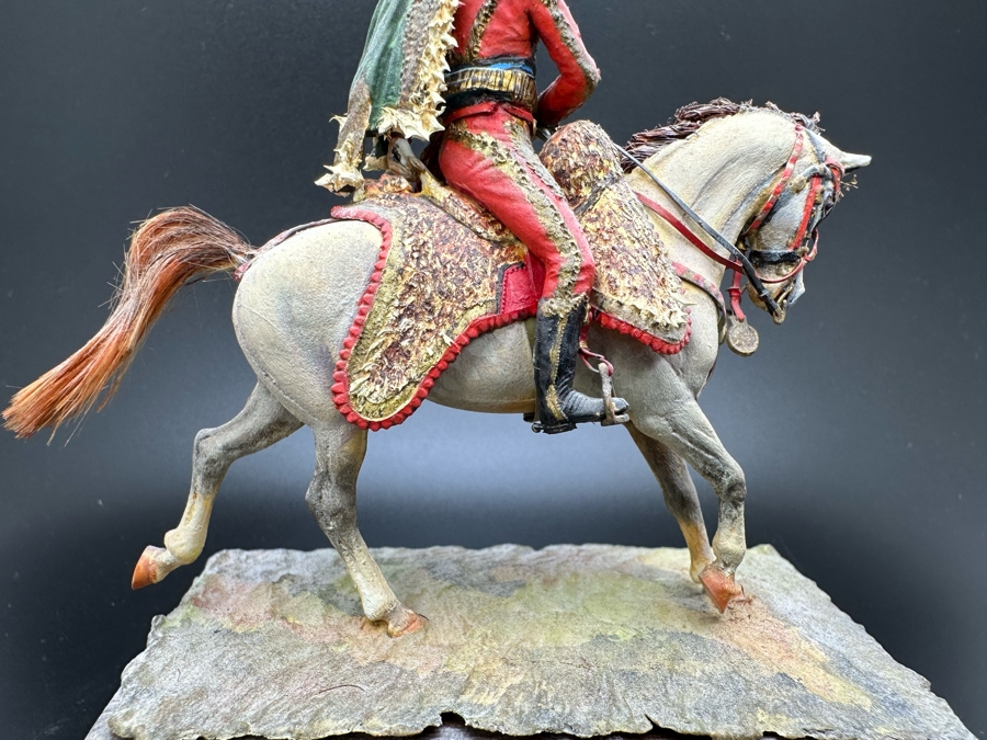 Hand Painted Historex Plastic Miniature Military Figurine Fournier Sarloveze Toy Soldier On Horse By Dr. David D. Michaels 4W X 3D X 4.5H [Photo 7]