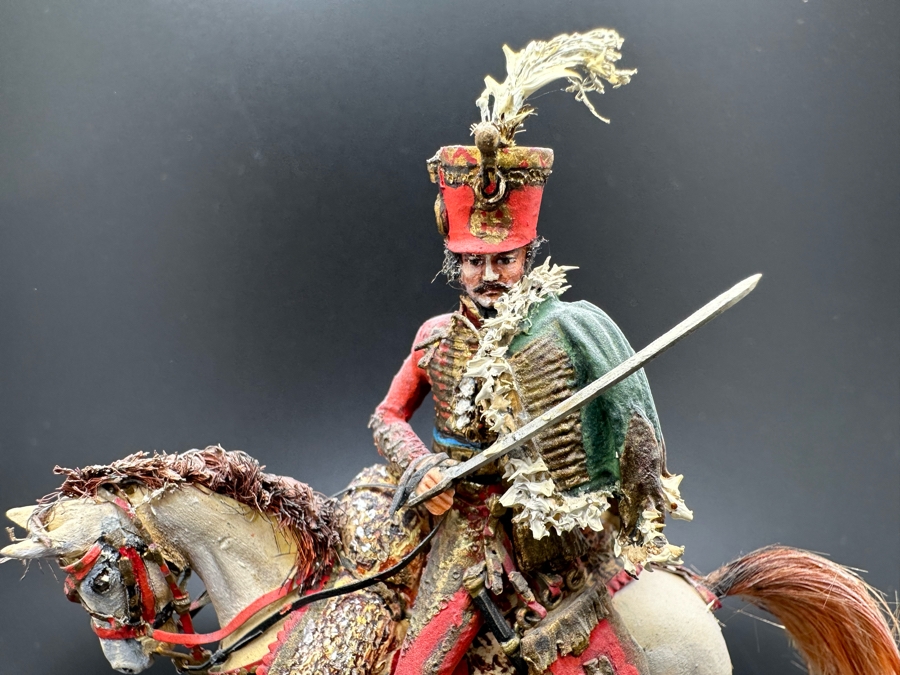 Hand Painted Historex Plastic Miniature Military Figurine Fournier Sarloveze Toy Soldier On Horse By Dr. David D. Michaels 4W X 3D X 4.5H [Photo 4]