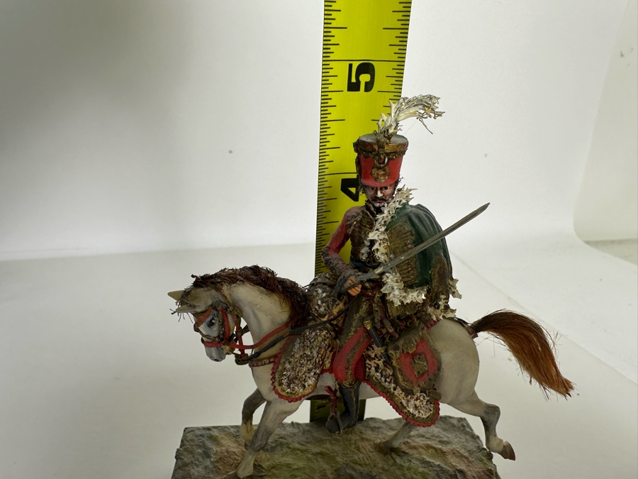 Hand Painted Historex Plastic Miniature Military Figurine Fournier Sarloveze Toy Soldier On Horse By Dr. David D. Michaels 4W X 3D X 4.5H [Photo 12]