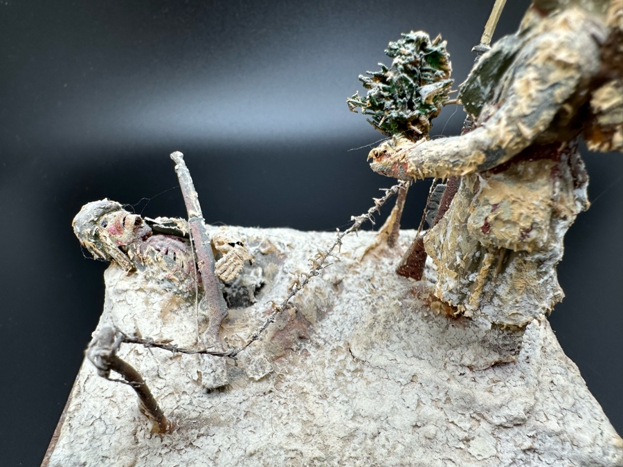 Hand Painted Metal Tin Miniature Military Figurines Toy Soldiers 1914 WWI Winter Battlefield Scene By Dr. David D. Michaels 4W X 3D X 3.5H [Photo 8]