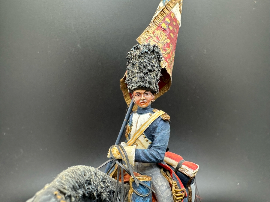 Hand Painted Historex Plastic Miniature Military Figurine Grenadier A Cheval Toy Soldier On Horse By Dr. David D. Michaels 4W X 3D X 6.5H [Photo 9]