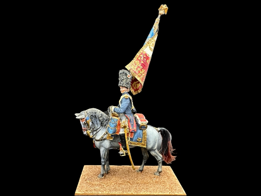 Hand Painted Historex Plastic Miniature Military Figurine Grenadier A Cheval Toy Soldier On Horse By Dr. David D. Michaels 4W X 3D X 6.5H [Photo 2]